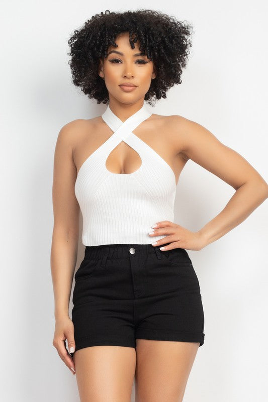 HALTER NECK CROP TOP