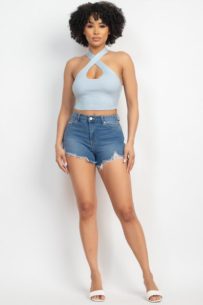 HALTER NECK CROP TOP