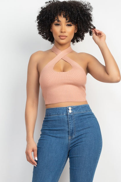 HALTER NECK CROP TOP