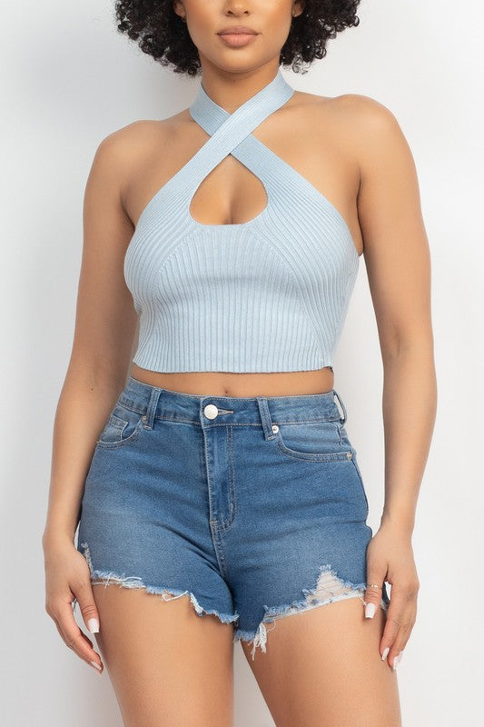 HALTER NECK CROP TOP