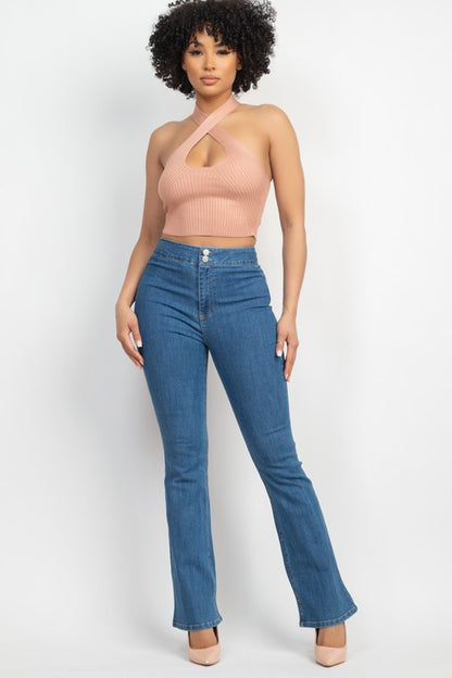 HALTER NECK CROP TOP