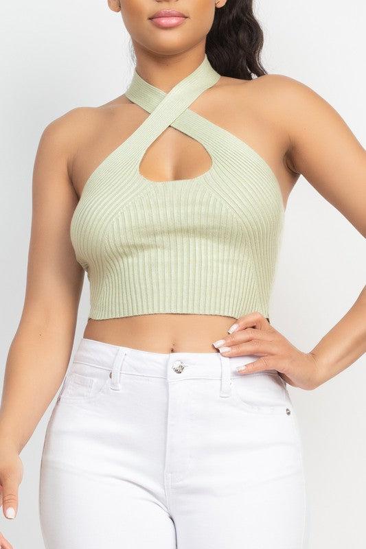 HALTER NECK CROP TOP