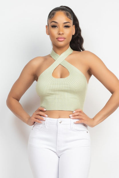 HALTER NECK CROP TOP