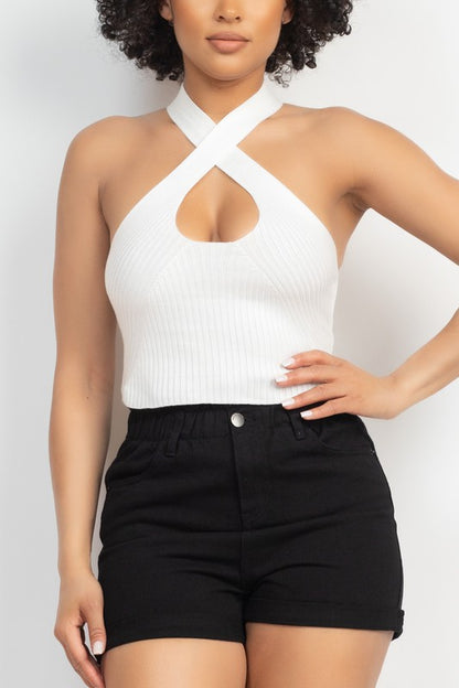 HALTER NECK CROP TOP