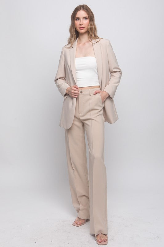 STRAIGHT LEG BLAZER PANTS