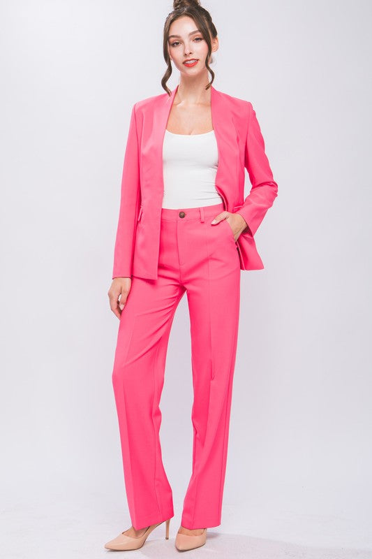 STRAIGHT LEG BLAZER PANTS