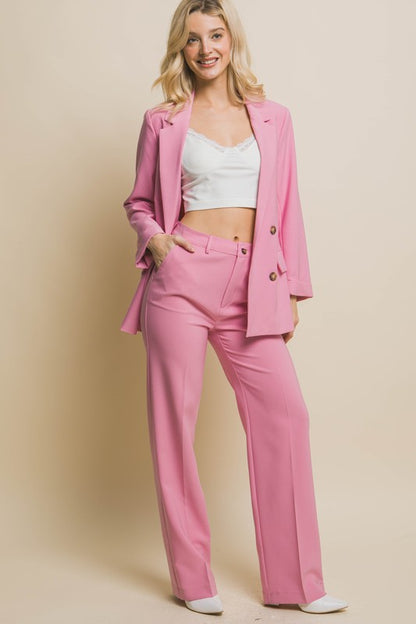 STRAIGHT LEG BLAZER PANTS