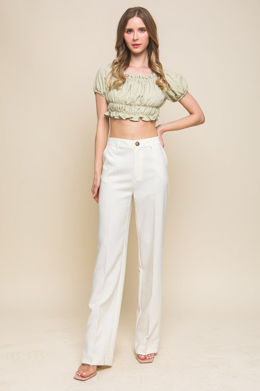 STRAIGHT LEG BLAZER PANTS