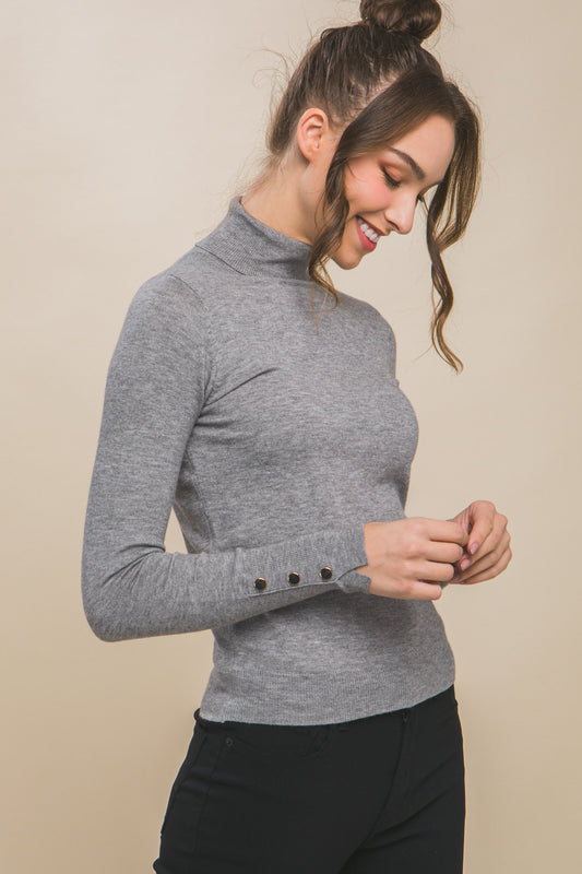 High Neck Long Sleeve Top