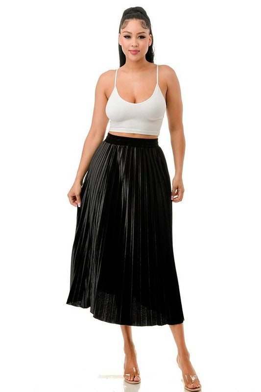 PLEATED LONG SKIRT