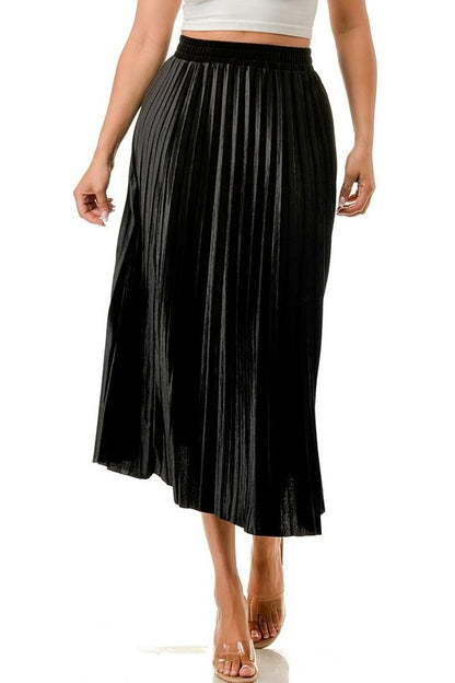 PLEATED LONG SKIRT