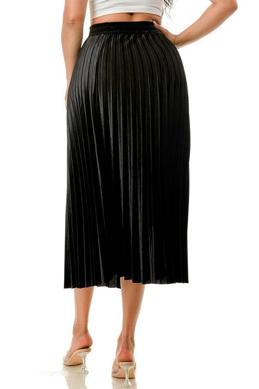 PLEATED LONG SKIRT