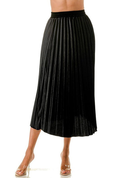 PLEATED LONG SKIRT