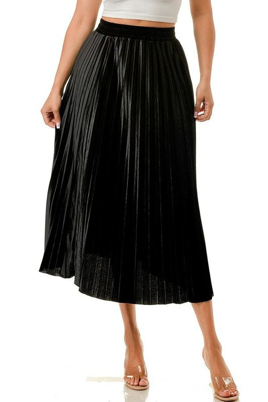 PLEATED LONG SKIRT