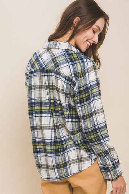 Plaid Long Sleeve Button Down Shirt