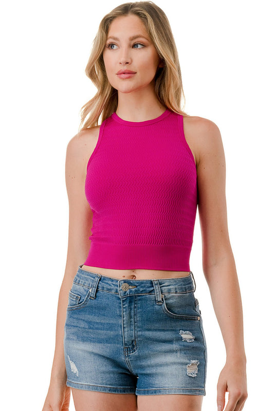 SEAMLESS TEXTURED TANK TOP