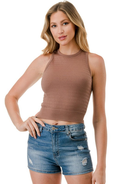 SEAMLESS TEXTURED TANK TOP