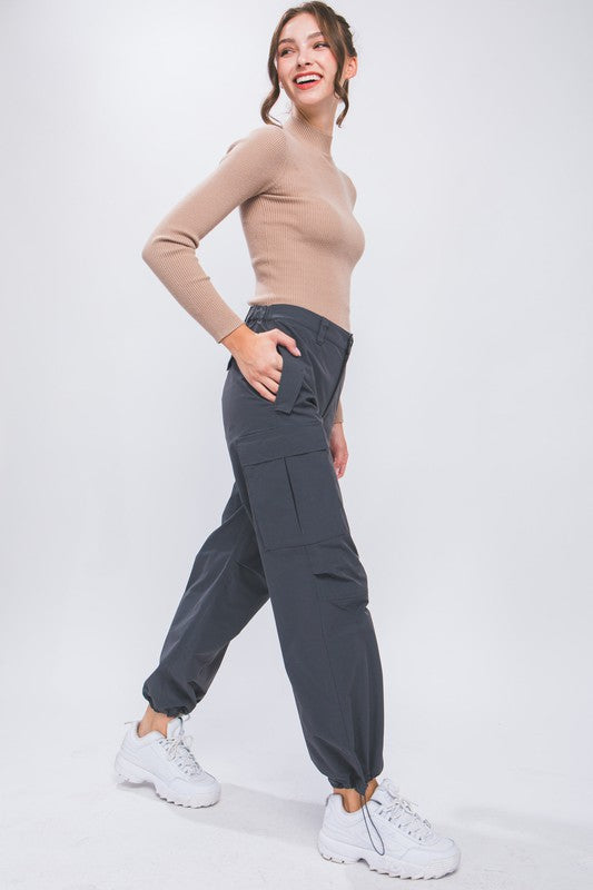 Cargo Pants With Elastic Waist Band