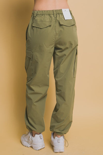 Cargo Pants With Elastic Waist Band