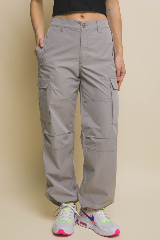 Cargo Pants With Elastic Waist Band