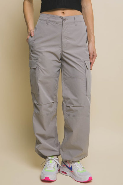 Cargo Pants With Elastic Waist Band