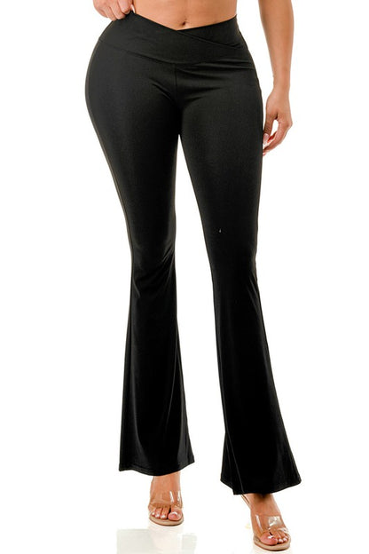 V-WAIST BELL BOTTOM PANTS