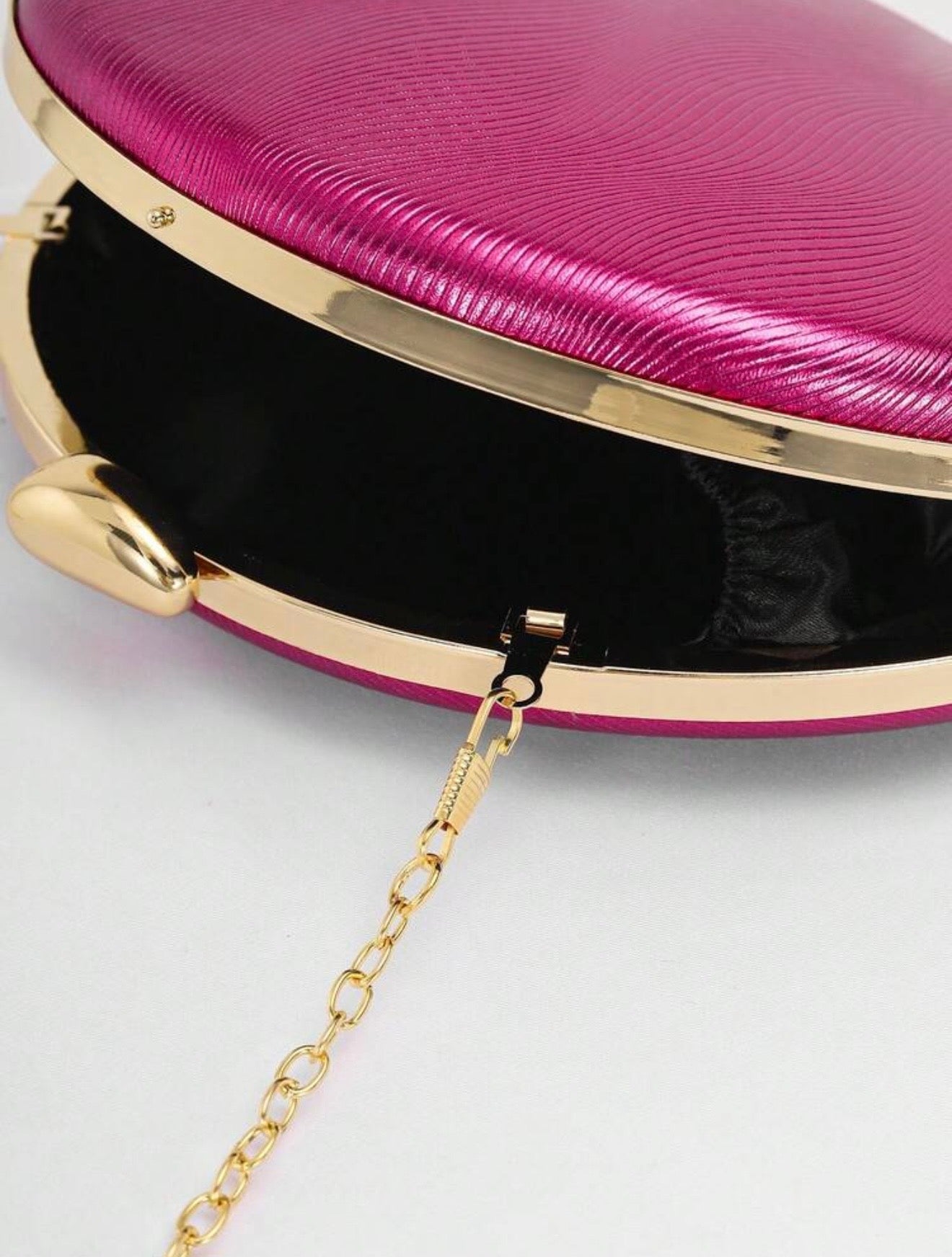 RIPPLE DESING BOX SHAPED EVENING CLUTCH BAG