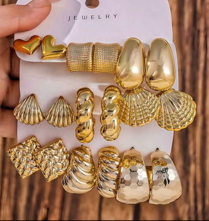 3 PAIRS SUMMER EARRINGS SET