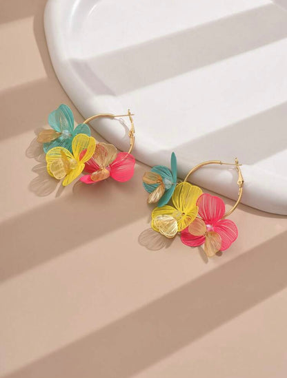 3D FLOWER EARRINGS