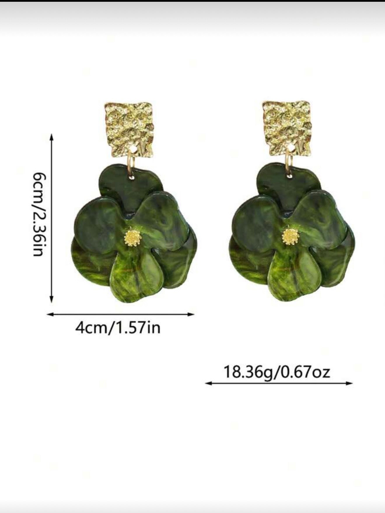 VINTAGE FASHION FLORAL EARRINGS