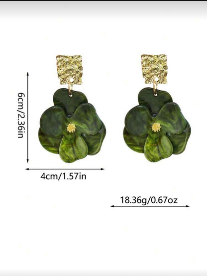 VINTAGE FASHION FLORAL EARRINGS