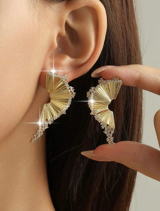 WINGS GOLD PLATED EARRINGS
