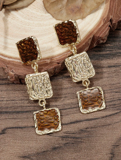GEOMETRIC DROP EARRINGS