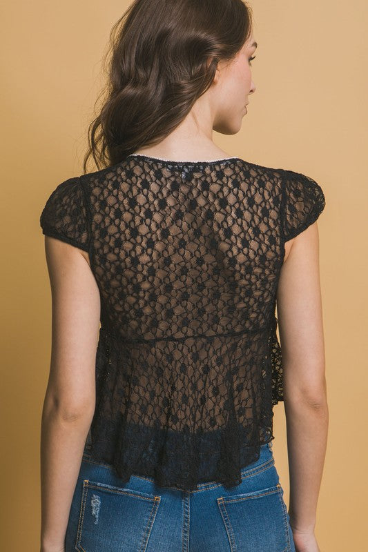 SHEER LACE TOP