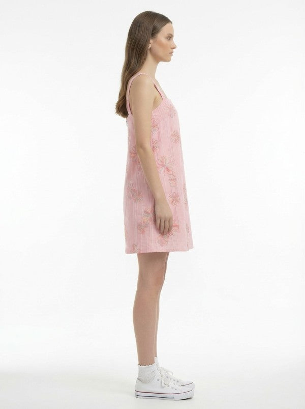 LACE SLEEVELESS MINI PARTY DRESS WITH BRAID STRAP
