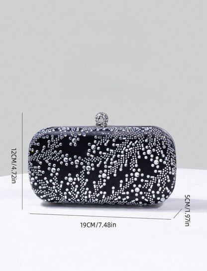 FLORAL SEQUIN EVENING CLUTCH BAG