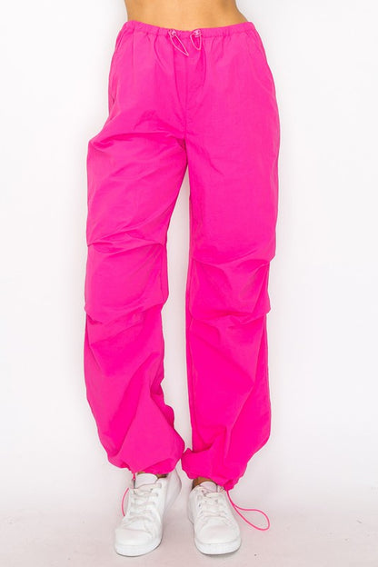 ELASTIC PARACHUTE SOLID PANTS