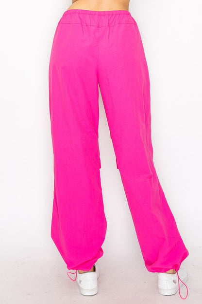 ELASTIC PARACHUTE SOLID PANTS