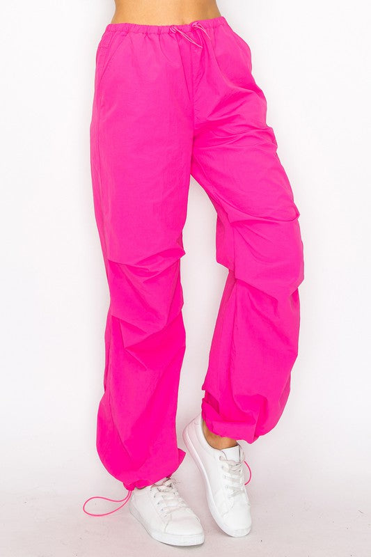 ELASTIC PARACHUTE SOLID PANTS