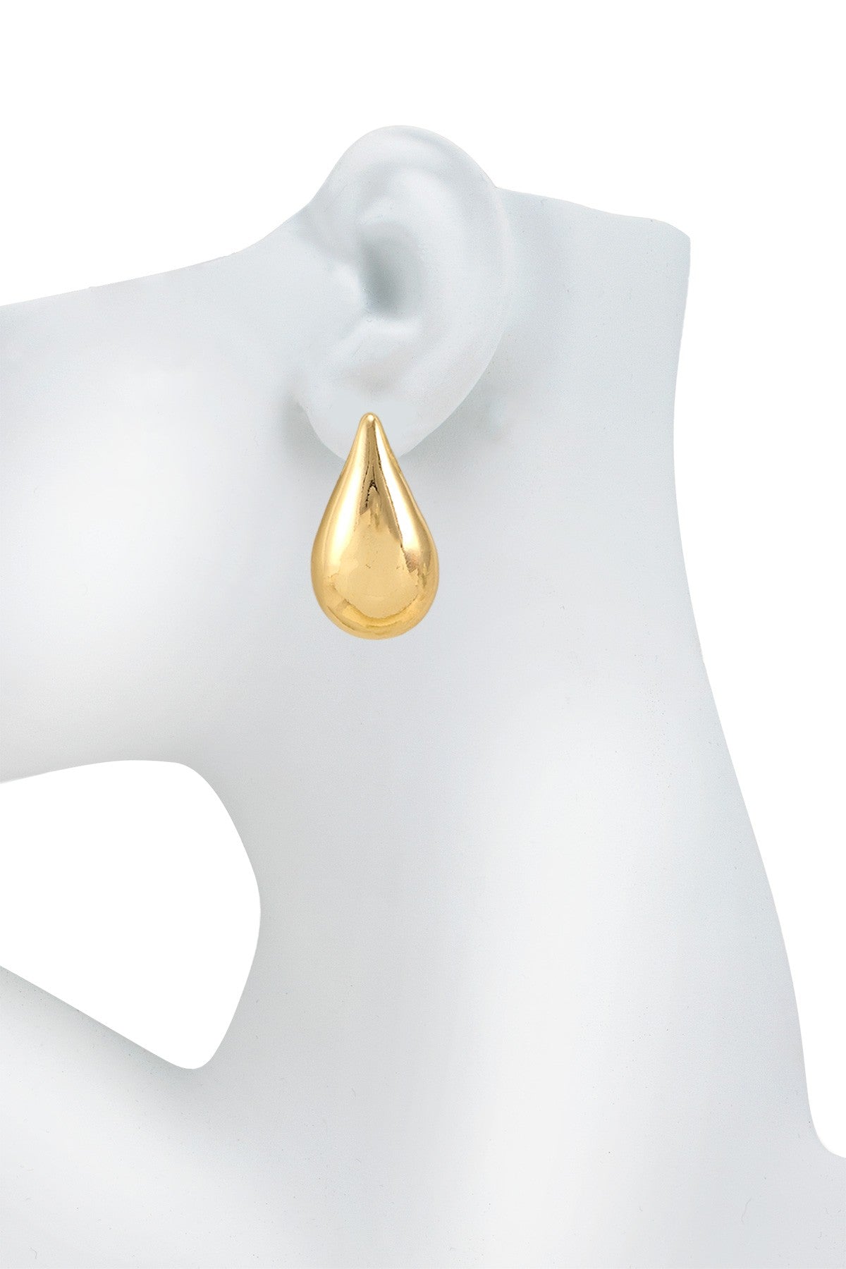 METAL MEDIUM TEARS SHAPE EARRINGS