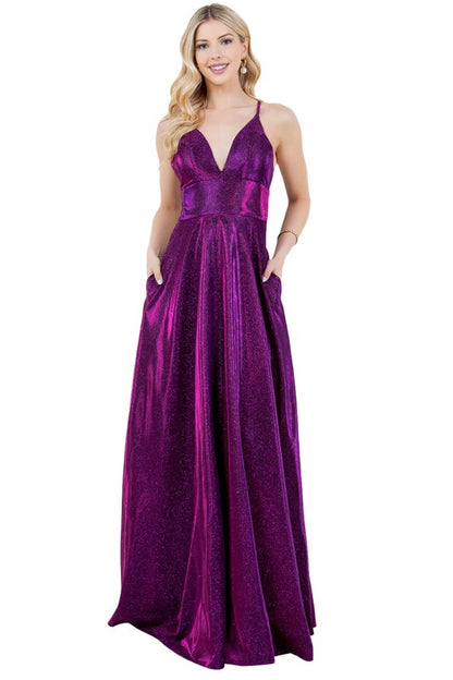 SPARK GLITTER MAXI COCKTAIL DRESS