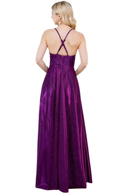 SPARK GLITTER MAXI COCKTAIL DRESS