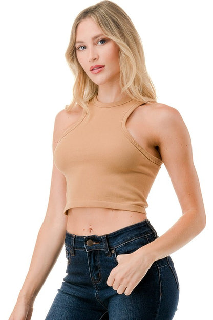 CUTOUT SEAMLESS CROP TOP