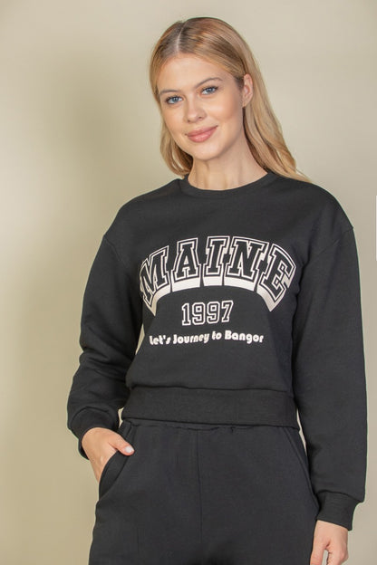 GRAPHIC DROP SHOULDER SWEATSHIRT