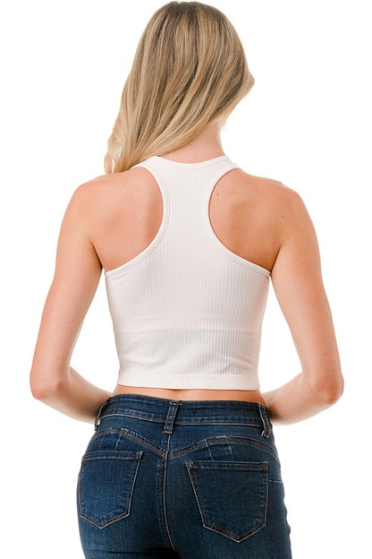 RACERBACK-TANKTOP MIT RIPPENMUSTER