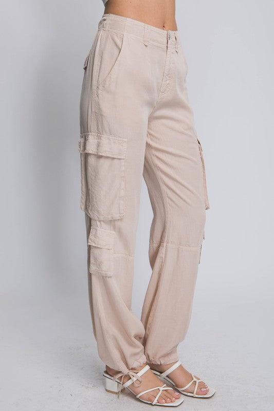 LONG CARGO PANTS WITH SIDE POCKETS