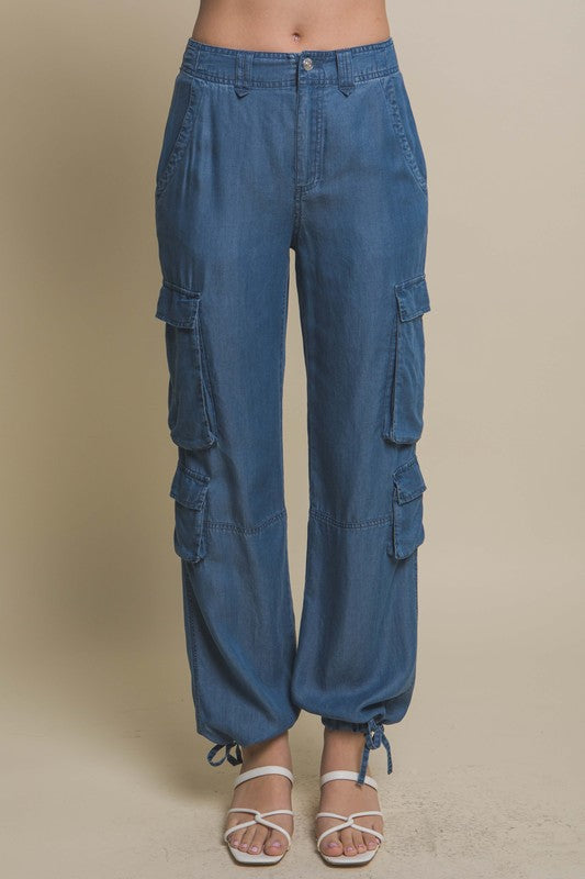 LONG CARGO PANTS WITH SIDE POCKETS