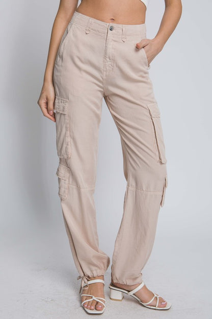 LONG CARGO PANTS WITH SIDE POCKETS