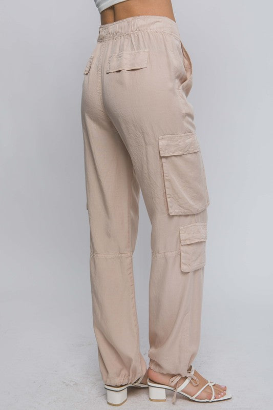 LONG CARGO PANTS WITH SIDE POCKETS