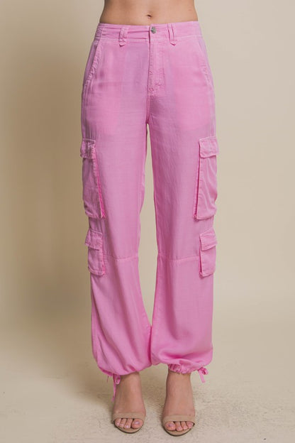 LONG CARGO PANTS WITH SIDE POCKETS